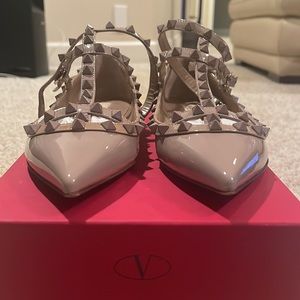 Valentino Patent Rockstud Caged Ballet Flat 37